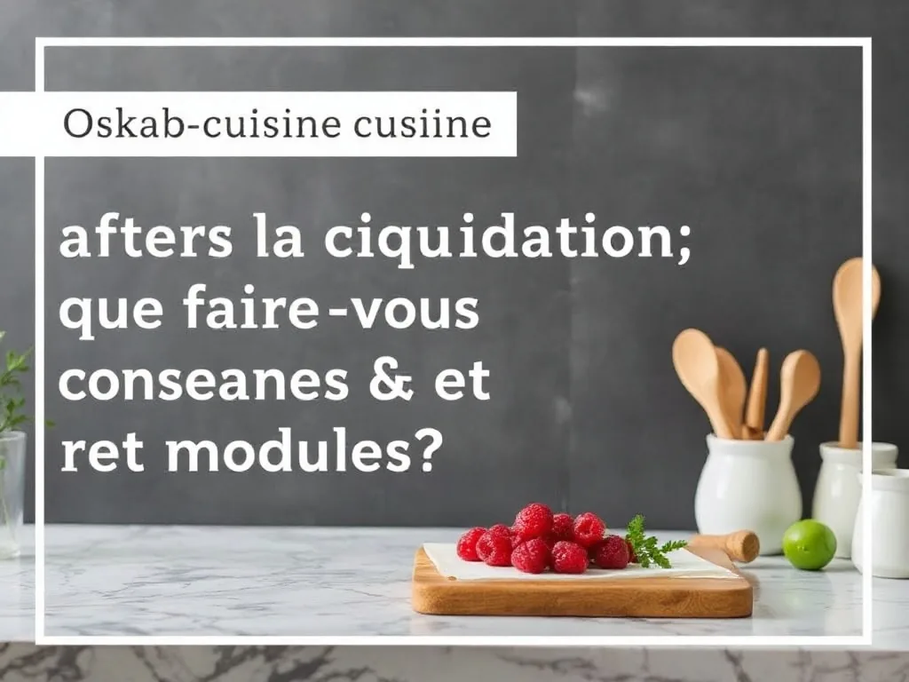 Oskab cuisine : après la liquidation, que faire de vos commandes et de vos modules ?