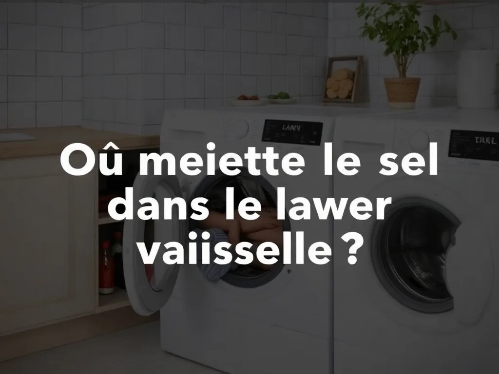 Où mettre le sel dans le lave-vaisselle ?