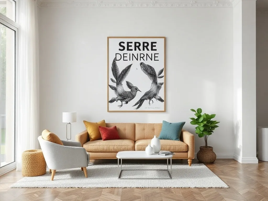 Une serre en verre et métal abrite des plantes vertes luxuriantes dans un salon lumineux